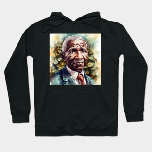 George Washington Carver Watercolor Portrait for Black History Month Hoodie